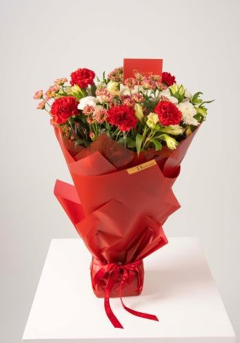 Crimson Elegance Hand Bouquet