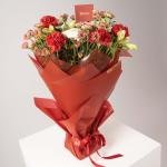 Crimson Elegance Hand Bouquet