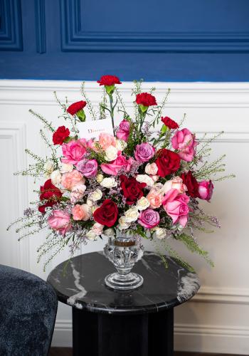 Romantic Bloom Crystal Vase