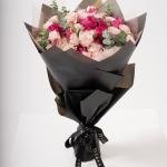 Fuchsia Kissed Pink - Spray Rose Bouquet with Eucalyptus