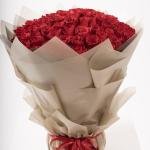 100 Red Roses Bouquet with Custom Wrapping