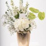 Gold Vase with Hydrangea & Luxe Florals
